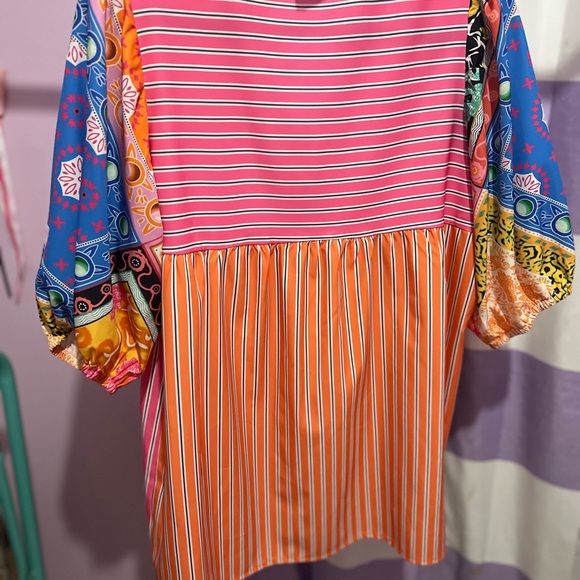 Colorful Striped and Patterned Top - Picture 2 of 2